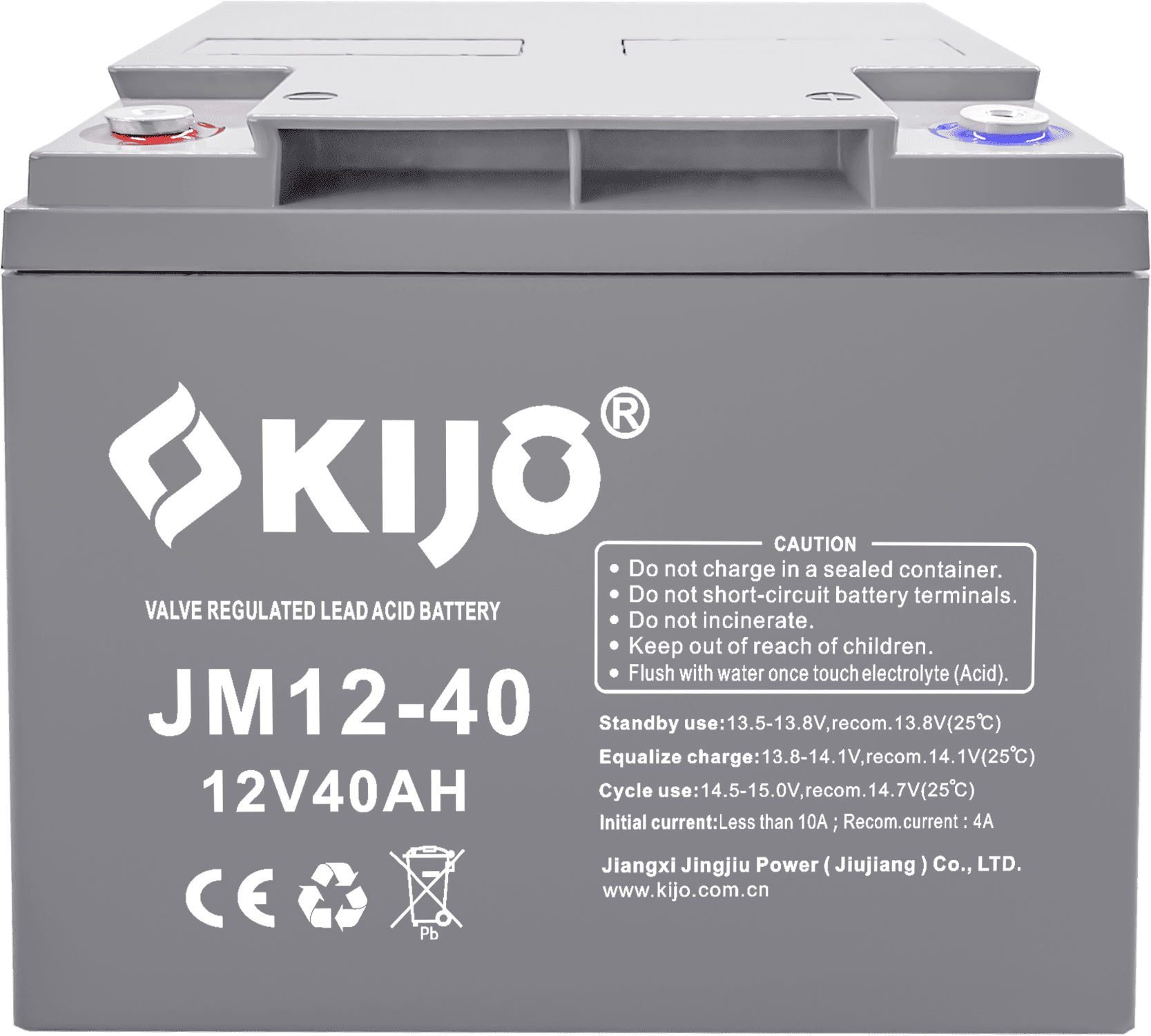 Акумуляторна батарея KIJO, модель JM12-40, 12В, 40А*год